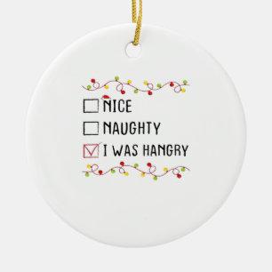 Décoration En Céramique Jolie Méchant J'étais Affamé Liste de Noël