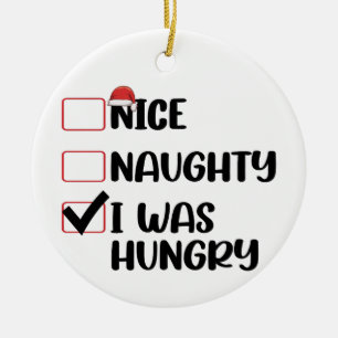 Décoration En Céramique Jolie méchante j'avais faim liste de Noël