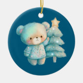 Décoration En Céramique Jolie Ours et Noël (Devant)