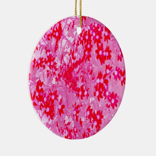 Décoration En Céramique Jolies fleurs rouges (Droite)