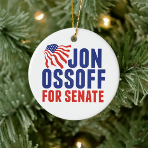 Décoration En Céramique Jon Ossoff au Sénat Élection de Noël 2026