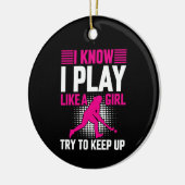 Décoration En Céramique Jouer au hockey comme une fille (Gauche)