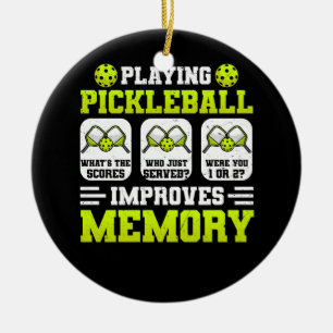 Décoration En Céramique Jouer au Pickleball améliore la mémoire What's Sco