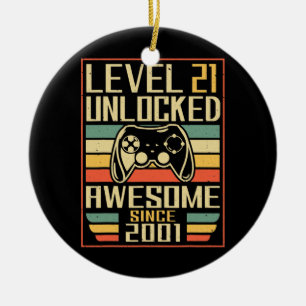 Décoration En Céramique Joueur Anniversaire 21 Hommes Femmes Jouer stupéfi