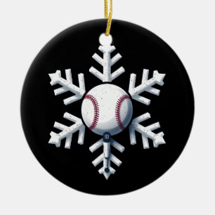 Décoration En Céramique Joueur de baseball de snowflake Ball Winter Kids H