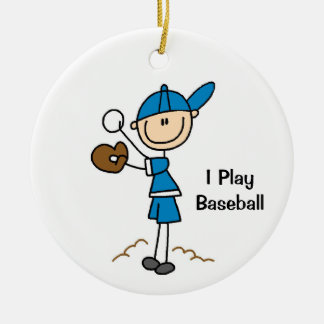 Décoration En Céramique Joueur de baseball en bonhomme allumette