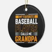 Décoration En Céramique Joueur de baseball favori m'appelle grand-père (Gauche)