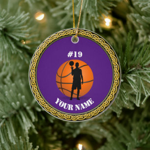Décoration En Céramique Joueur de basket-ball - Ajouter nom et numéro