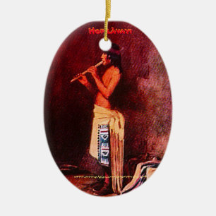 Décoration En Céramique "Joueur de flûte hopi-Hopituh Shi-nu-mu"