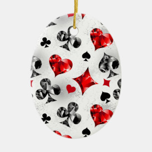 Décoration En Céramique Joueur de poker Joueur de cartes de jouer costumes