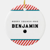 Décoration En Céramique Joueur de squash cadeau de vacances (Dos)