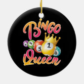 Décoration En Céramique Joueuse Bingo Queen Femmes (Dos)
