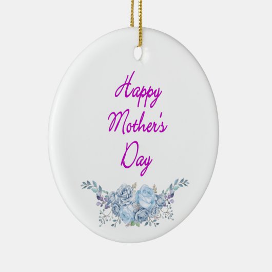 Décoration En Céramique jour de mère heureuse blanc (Droite)