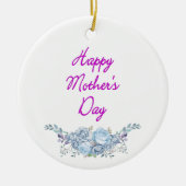 Décoration En Céramique jour de mère heureuse blanc (Devant)