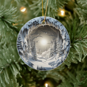 Décoration En Céramique Jour férié de Noël de style 3D