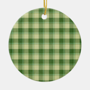 Décoration En Céramique Journée de la Saint Patrick à Plaid Vert