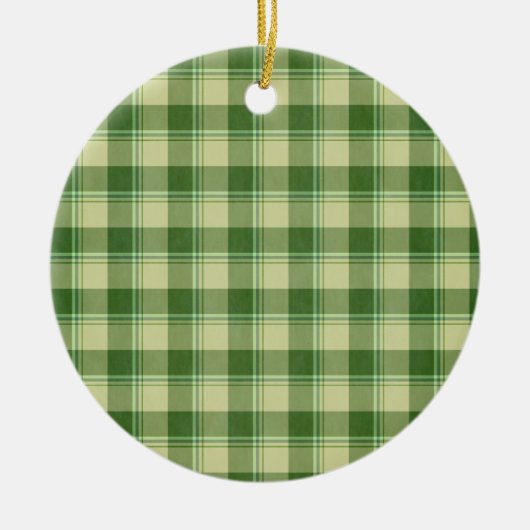 Décoration En Céramique Journée de la Saint Patrick à Plaid Vert (Devant)