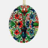 Décoration En Céramique Joyaux Tons Médiéval Fleurs Manuscrits Scrolls (Droite)