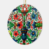 Décoration En Céramique Joyaux Tons Médiéval Fleurs Manuscrits Scrolls (Gauche)