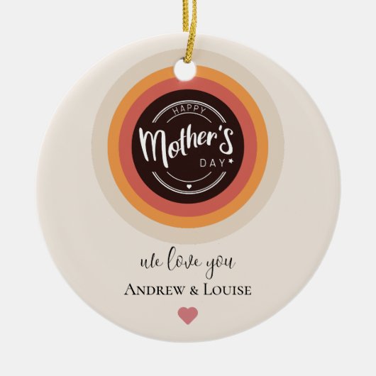 Décoration En Céramique Joyeuse fête des mères (Devant)