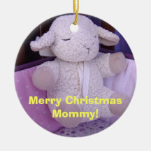 Joyeuse maman de Christms ! agneau d'ornements je