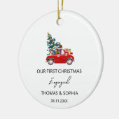 Décoration En Céramique Joyeuse mariée Fiançailles Noël engagée (Gauche)