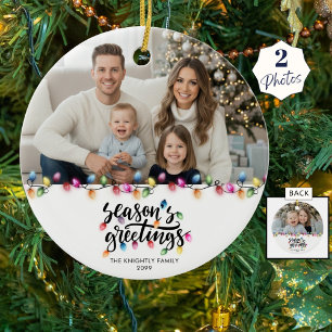 Décoration En Céramique Joyeuses Fêtes 2 Photo S Noël Lumières Nom