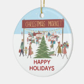Décoration En Céramique Joyeuses fêtes Marché de Noël (Gauche)