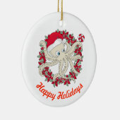 Décoration En Céramique Joyeuses fêtes Octopus (Droite)