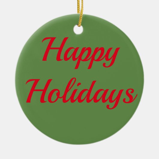 Décoration En Céramique Joyeuses fêtes ornementales (Devant)