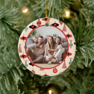 Décoration En Céramique Joyeuses Fêtes Photo de famille Noël