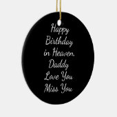 Décoration En Céramique Joyeux Anniversaire au Ciel Papa t'aime (Droite)