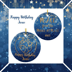 Décoration En Céramique Joyeux anniversaire Jésus Noël