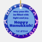 Décoration En Céramique Joyeux appartement Hanoukka Menorah (Dos)