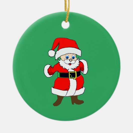 Décoration En Céramique Joyeux bébé du Père Noël (Devant)