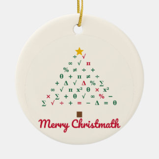 Décoration En Céramique Joyeux Christmath Drôle Prof De Maths Noël Ornemen