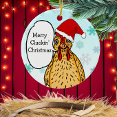 Décoration En Céramique Joyeux Cluckin' Noël Drôle poulet