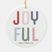 Décoration En Céramique Joyeux Couple Photo Noël (Dos)