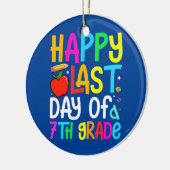Décoration En Céramique Joyeux Dernier jour de 7e année Enseignant (Gauche)