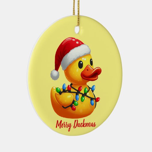 Décoration En Céramique Joyeux Duckmas, Père Noël Caoutchouc Noël (Droite)