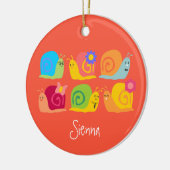 Décoration En Céramique Joyeux escargots mignons (Gauche)