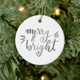 Décoration En Céramique Joyeux et lumineux - argent