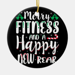 Décoration En Céramique Joyeux Fitness Et Joyeux Nouvel Entraînement Arri