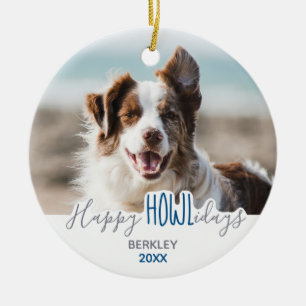 Décoration En Céramique Joyeux HOWLidays Animaux Photo Enfants Chien Chien