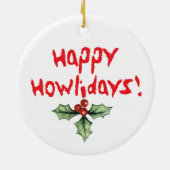 Décoration En Céramique Joyeux Howlidays Lagotto Romagnolo Ornament en cér (Dos)