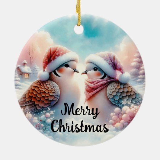 Décoration En Céramique Joyeux Inséparables de Noël (Dos)