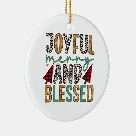 Décoration En Céramique Joyeux Joyeux Joyeux Joyeux Et Béni (Droite)