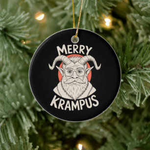 Décoration En Céramique Joyeux Krampus Mythique Noël Xmas Fêtes