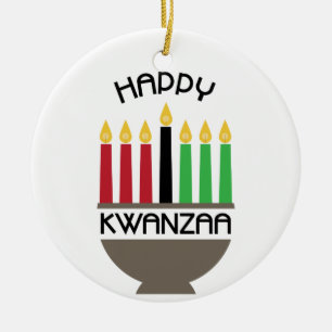 Décoration En Céramique Joyeux Kwanzaa