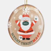 Décoration En Céramique Joyeux masque Père Noël Masque & Toilettes Papier (Gauche)